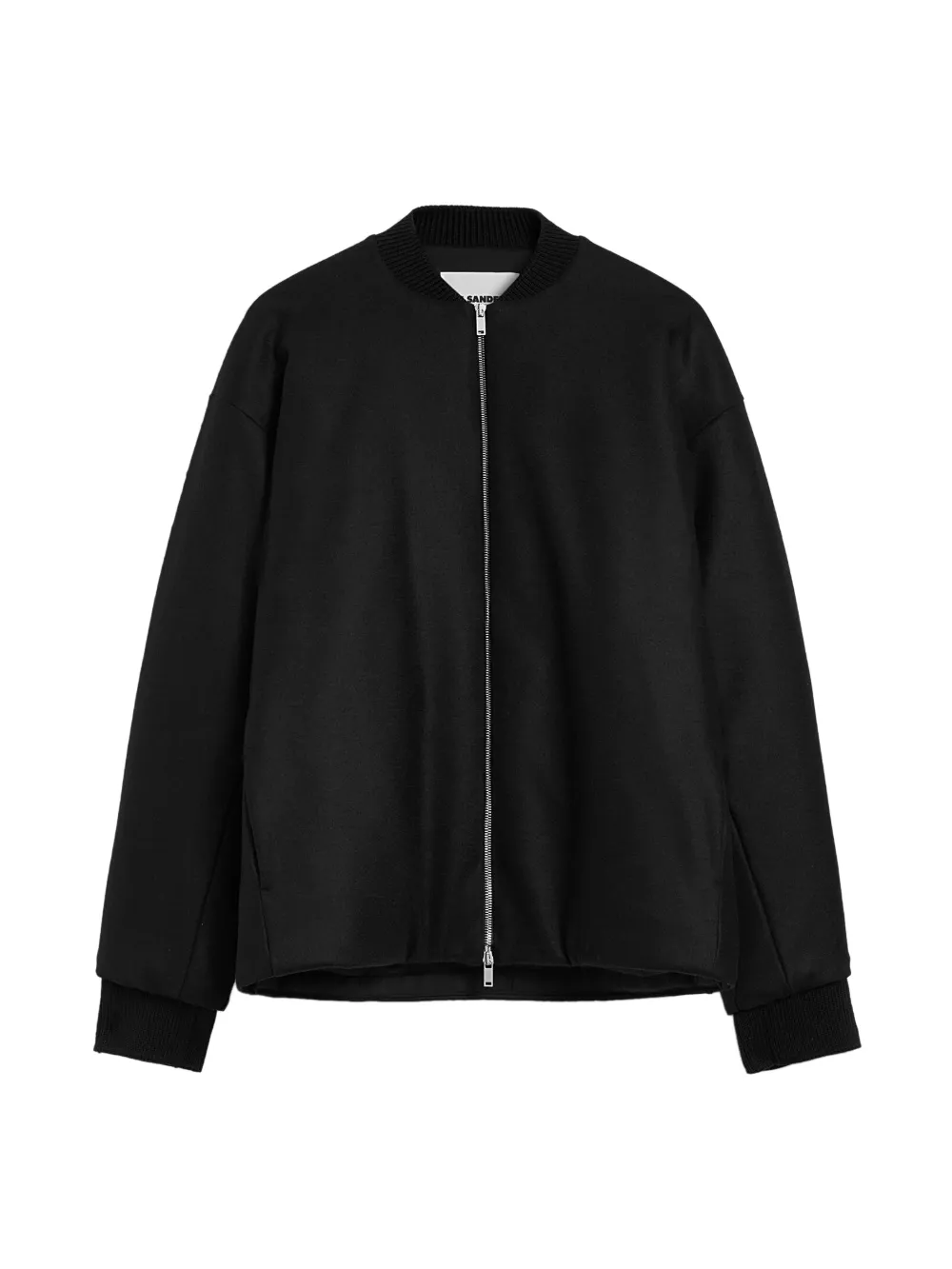 Jil Sander Bomber in lana - Nero