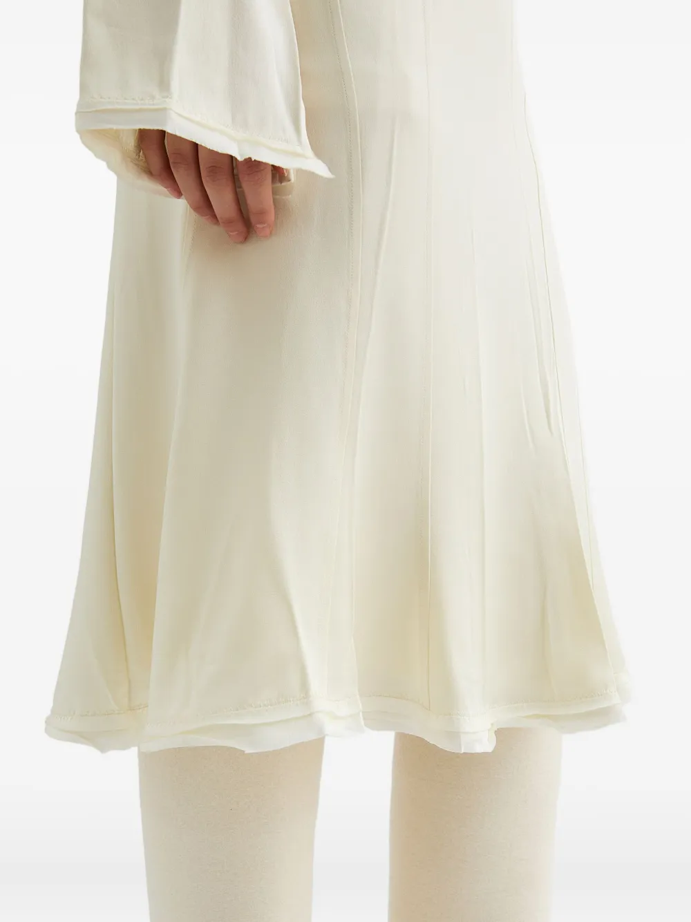 Jil Sander Satijnen mini-rok Wit
