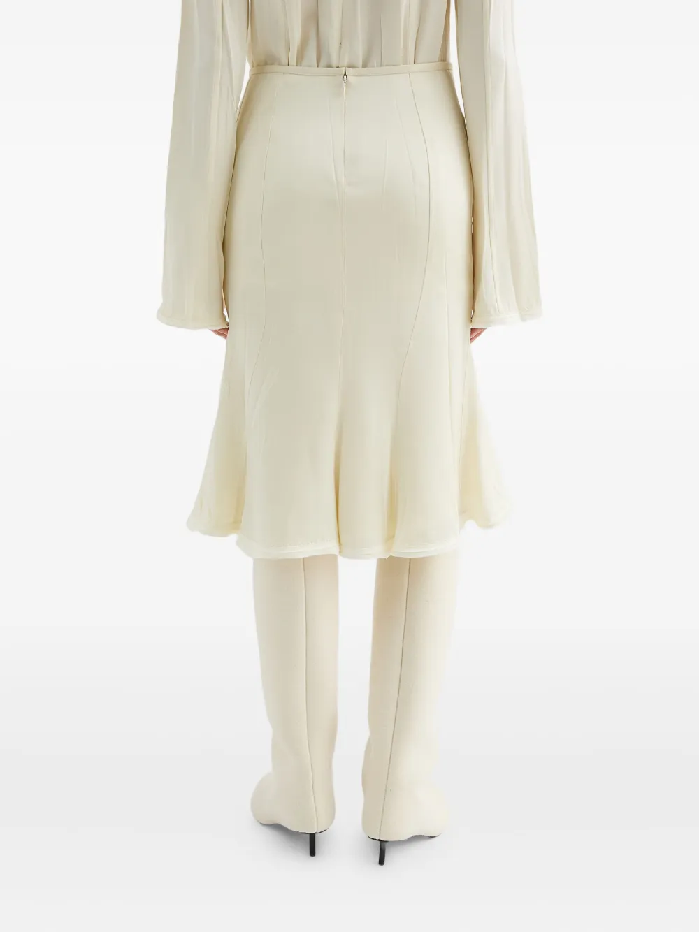Jil Sander Satijnen mini-rok Wit