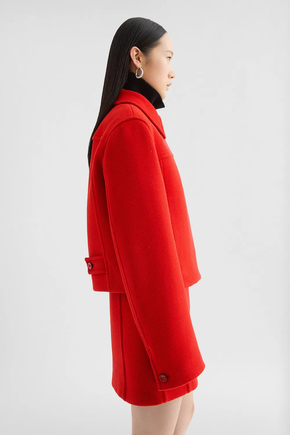 Jil Sander Wollen jack Rood