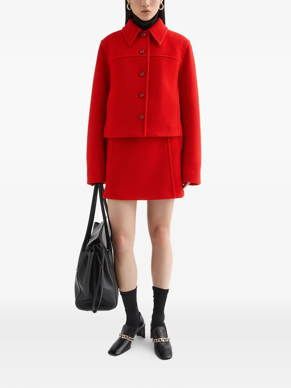 Jil Sander Wollen jack Rood