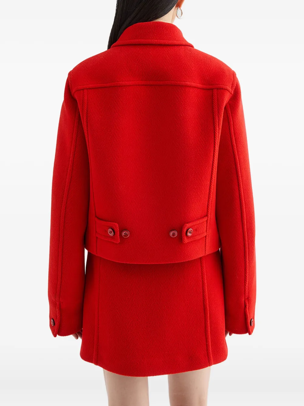 Jil Sander Wollen jack Rood