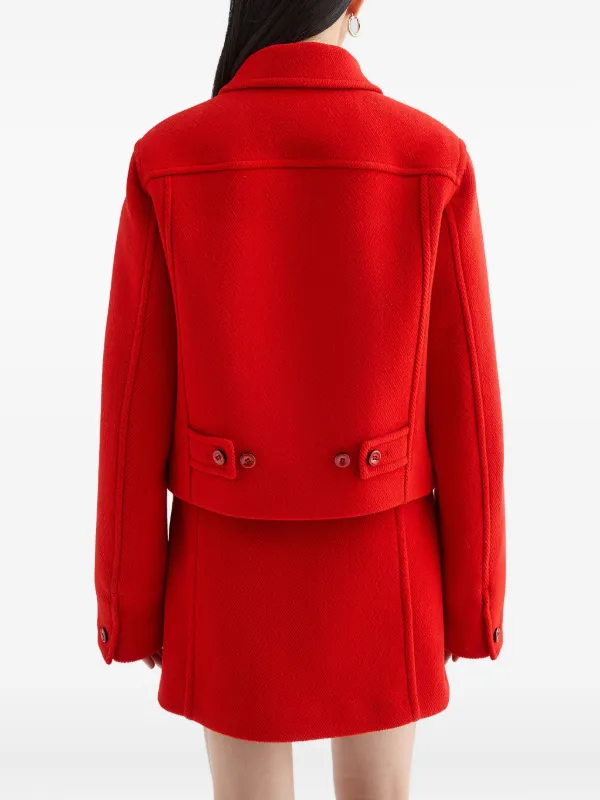 Jil Sander Wool Jacket | Red | FARFETCH JO