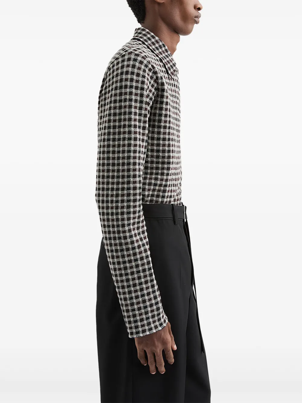 Jil Sander Geruit overhemd Zwart