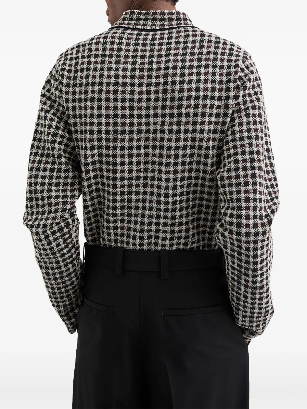 Jil Sander Geruit overhemd Zwart