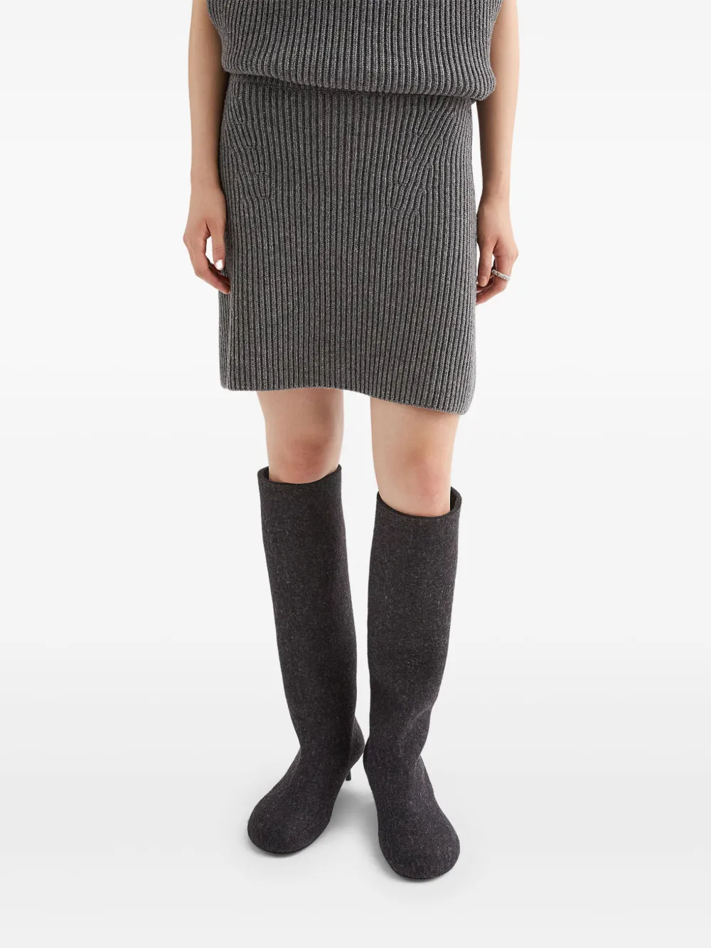Jil Sander Wollen mini-rok Grijs