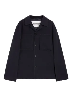 【関税＆送料込み】Jil Sander Black Linen Jacket Jil Sander Coated Linen Sport Jacket black | modaoperandi