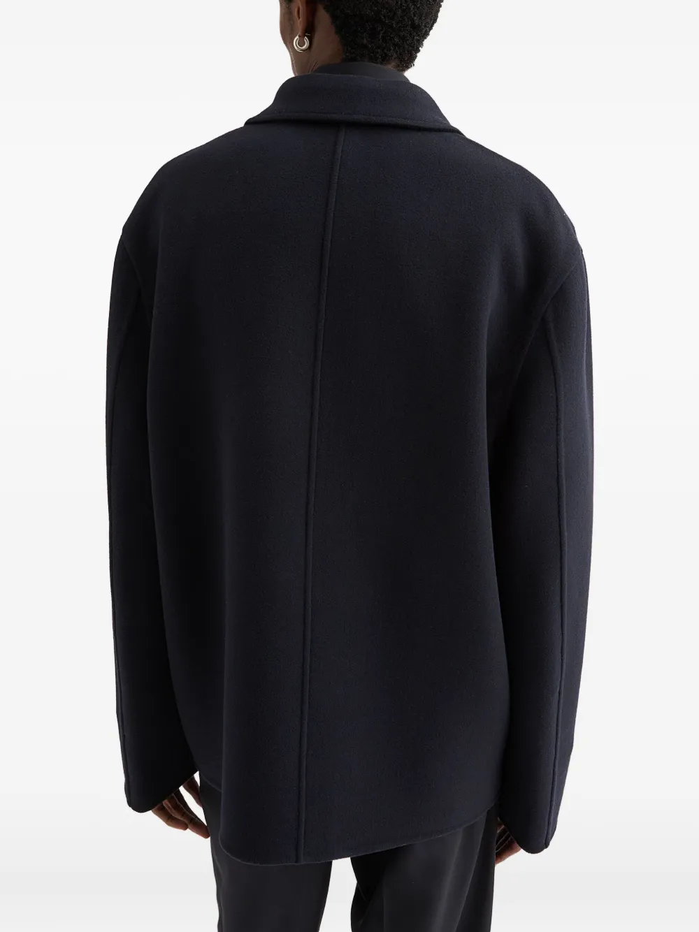 Jil Sander Wollen jack Blauw