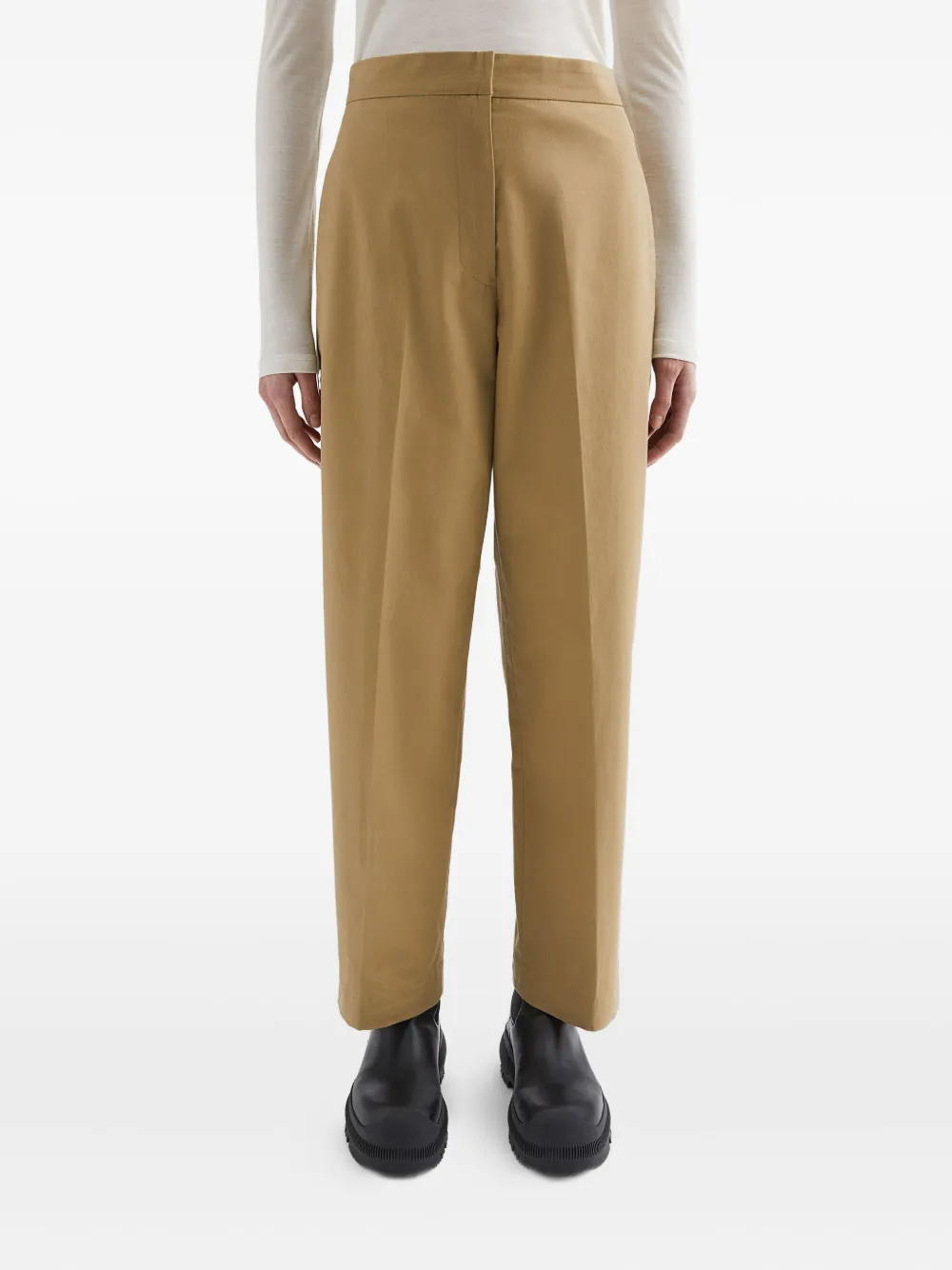 Jil Sander Cotton Trousers In Multi