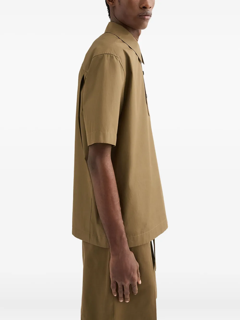 Jil Sander Katoenen Taffeta poloshirt Groen
