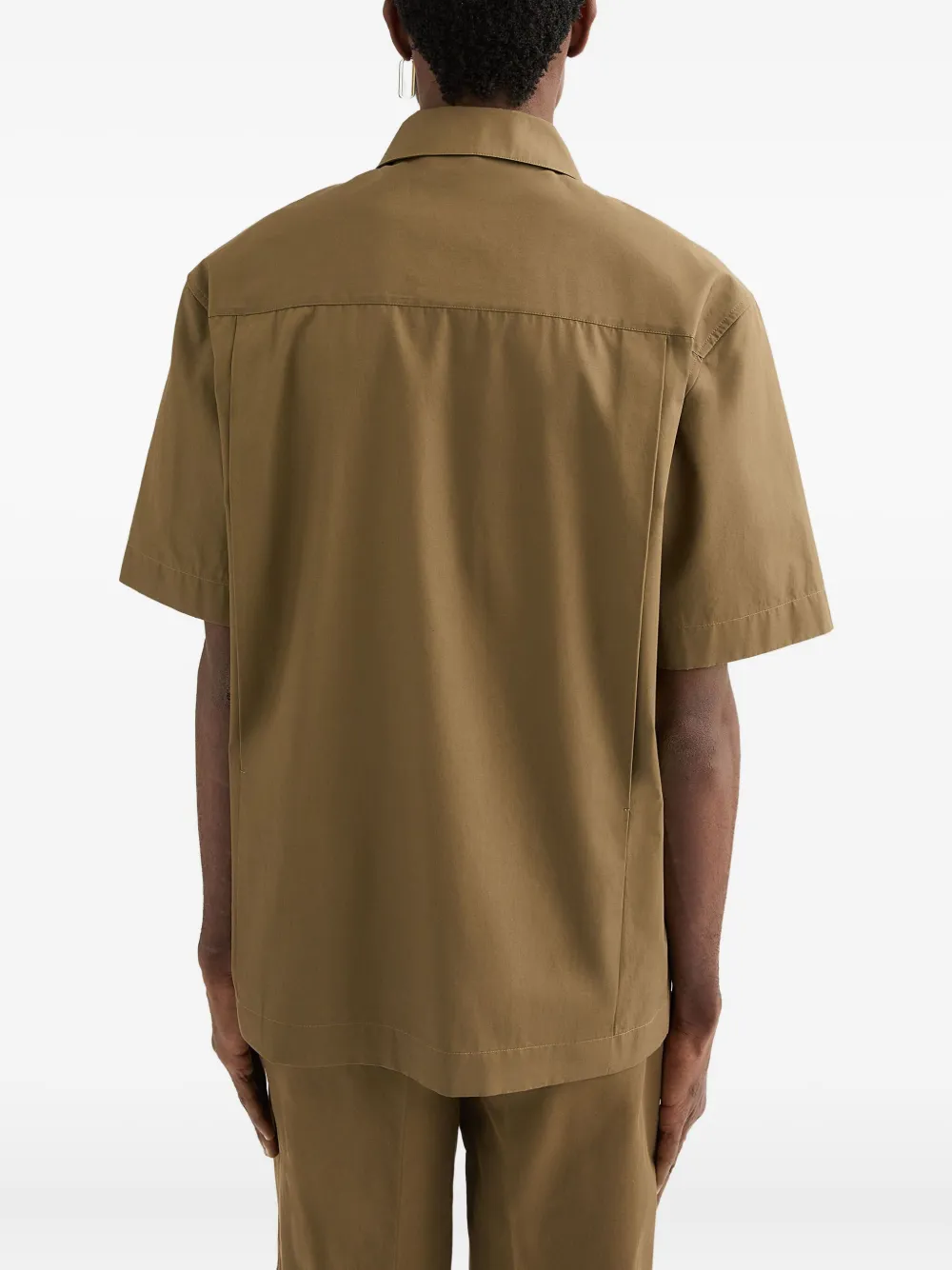 Jil Sander Katoenen Taffeta poloshirt Groen