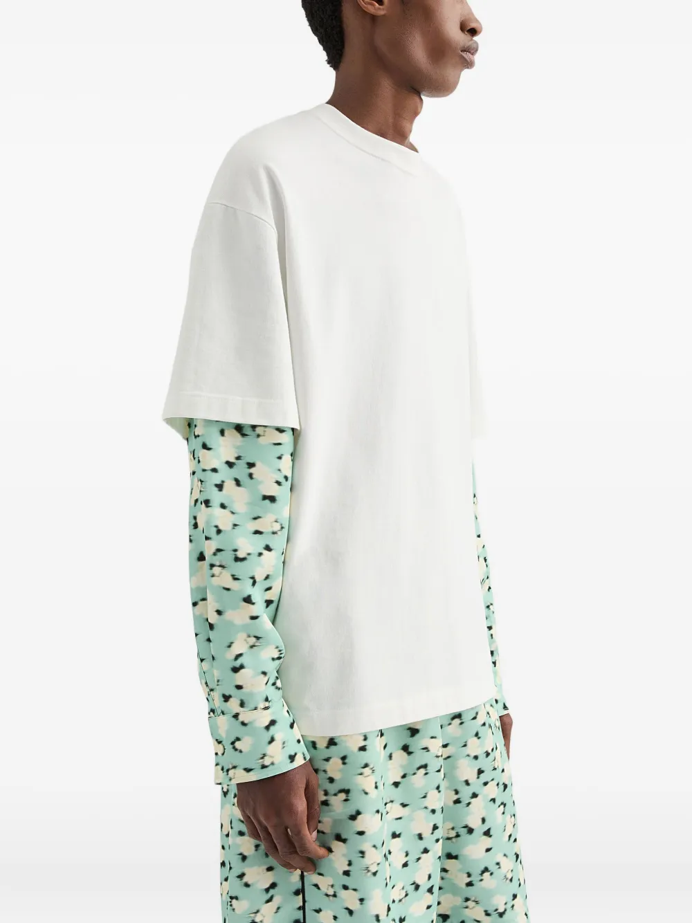 Jil Sander Katoenen T-shirt met ronde hals Wit