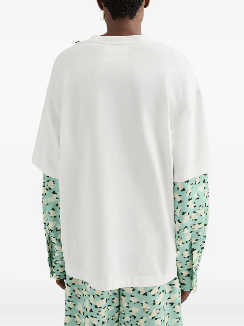 Jil Sander Katoenen T-shirt met ronde hals Wit