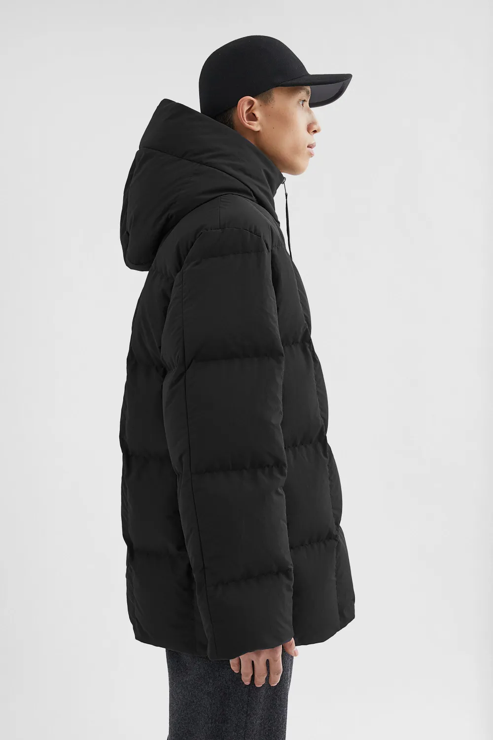 JIL SANDER+ Gewatteerd donsjack Zwart