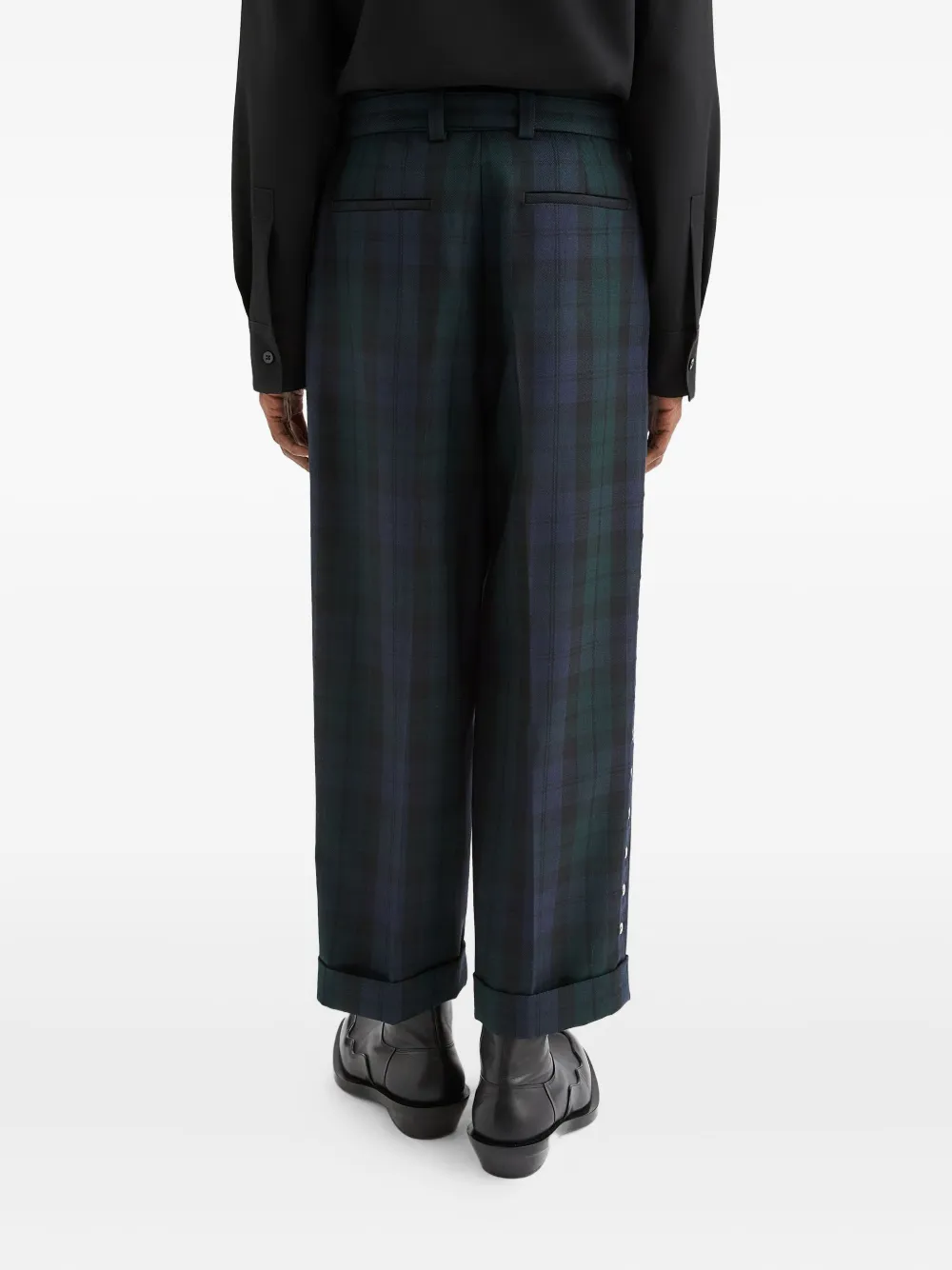 Jil Sander Wollen broek Groen