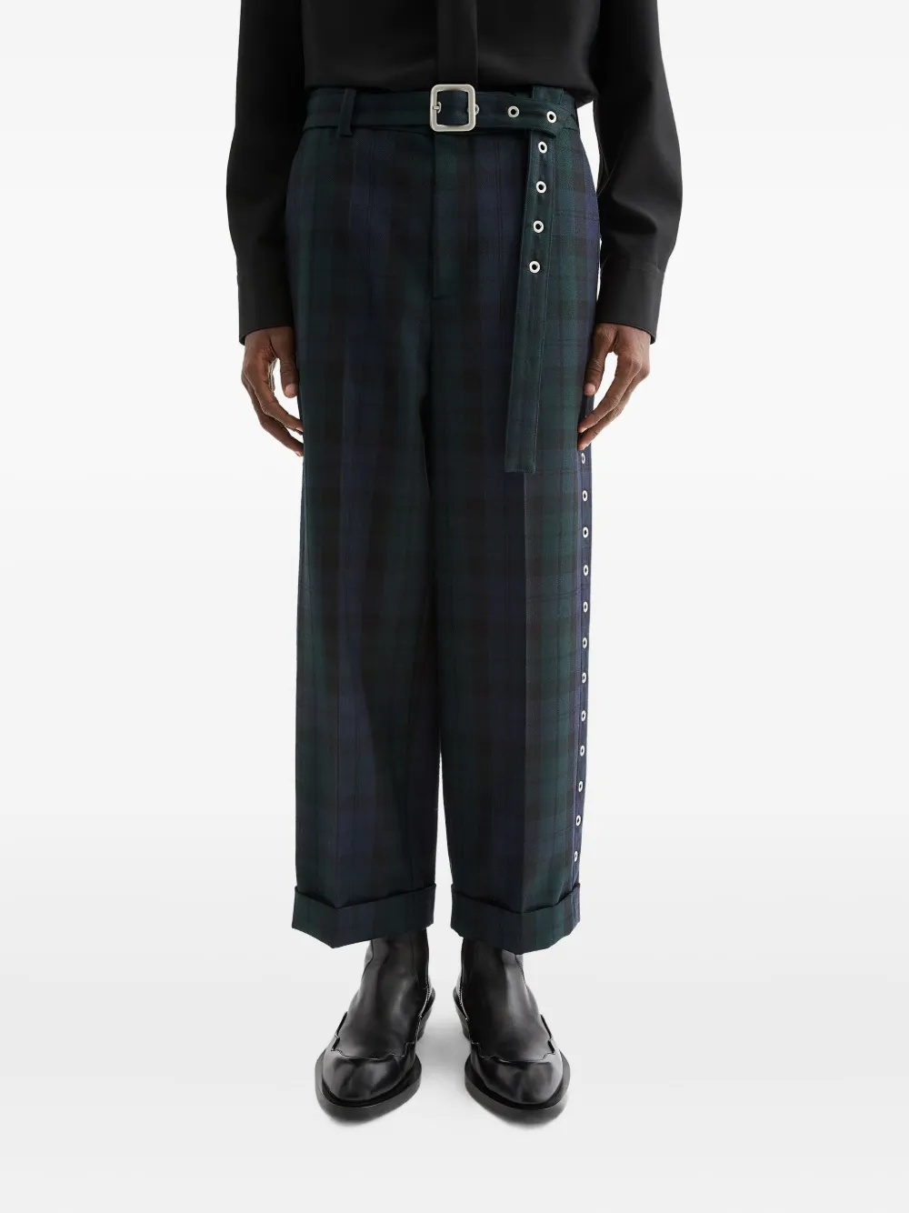 Jil Sander Wollen broek Groen