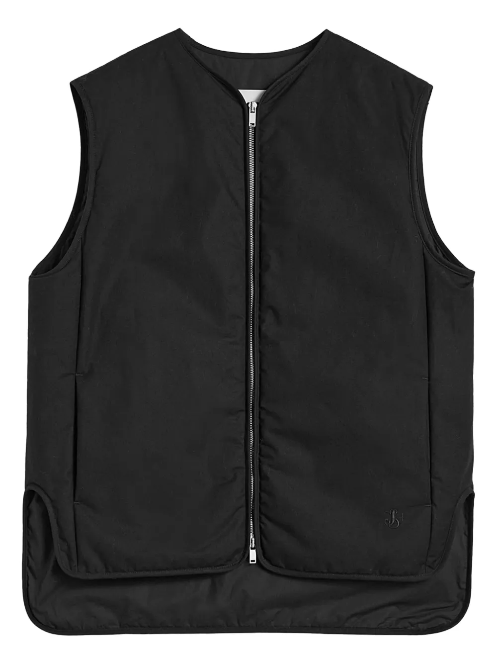 Jil Sander+ Cotton Padded Gilet In Black