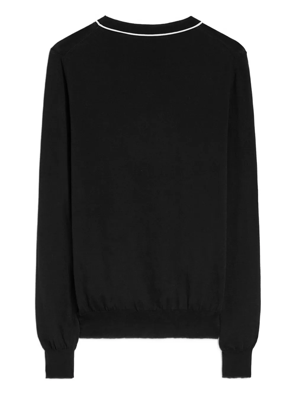 Jil Sander Katoenen trui met ronde hals Zwart