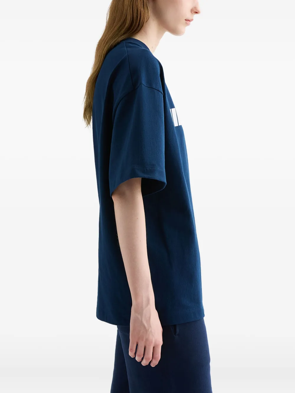 Jil Sander logo-print cotton T-shirt Blauw