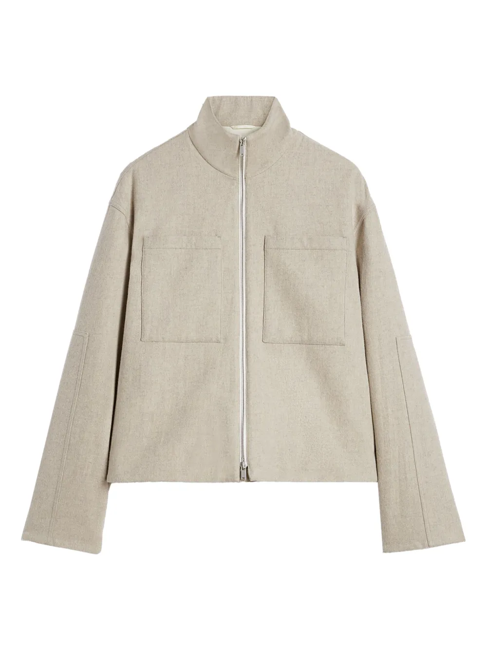 JIL SANDER+ Wollen vilten jack Beige