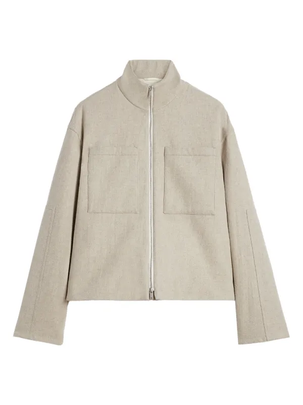 JIL SANDER+ Wool Felted Jacket | Neutrals | FARFETCH