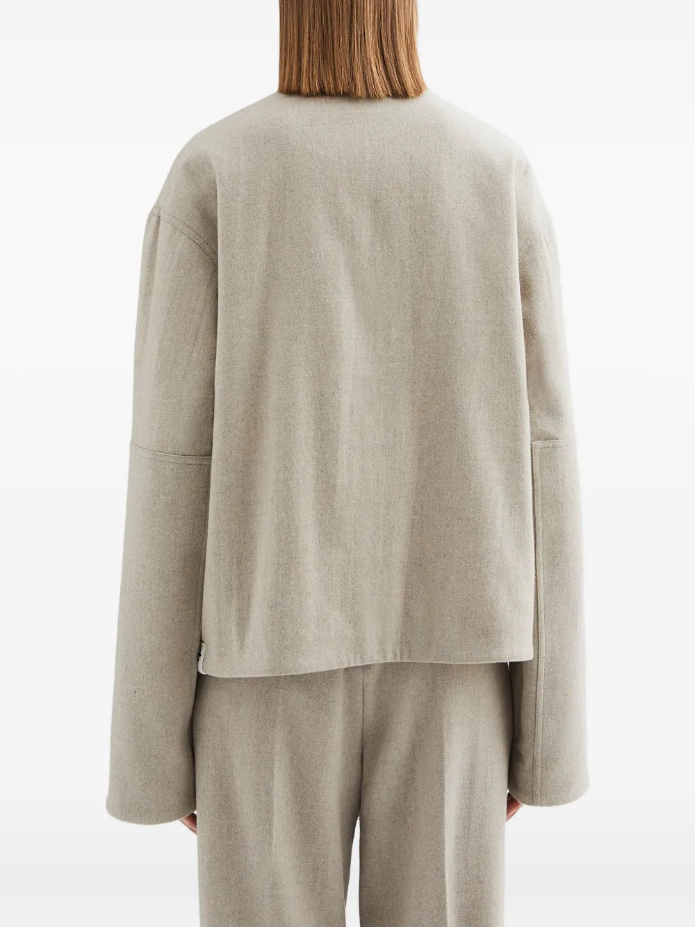JIL SANDER+ Wollen vilten jack Beige
