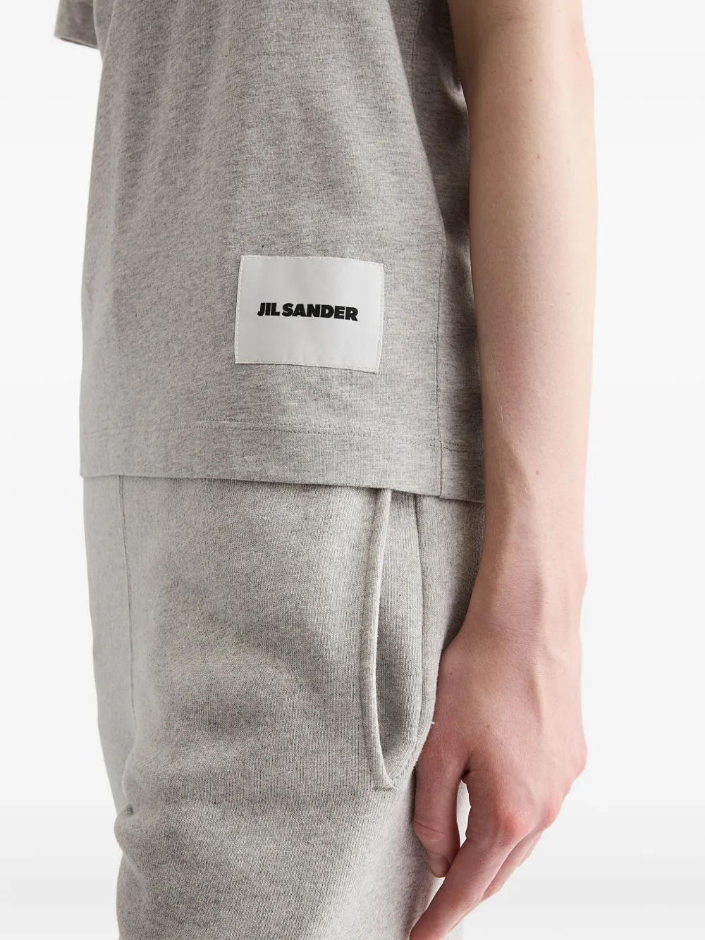Jil Sander Logo-label Short-sleeve T-shirt (pack Of Three) In Gray