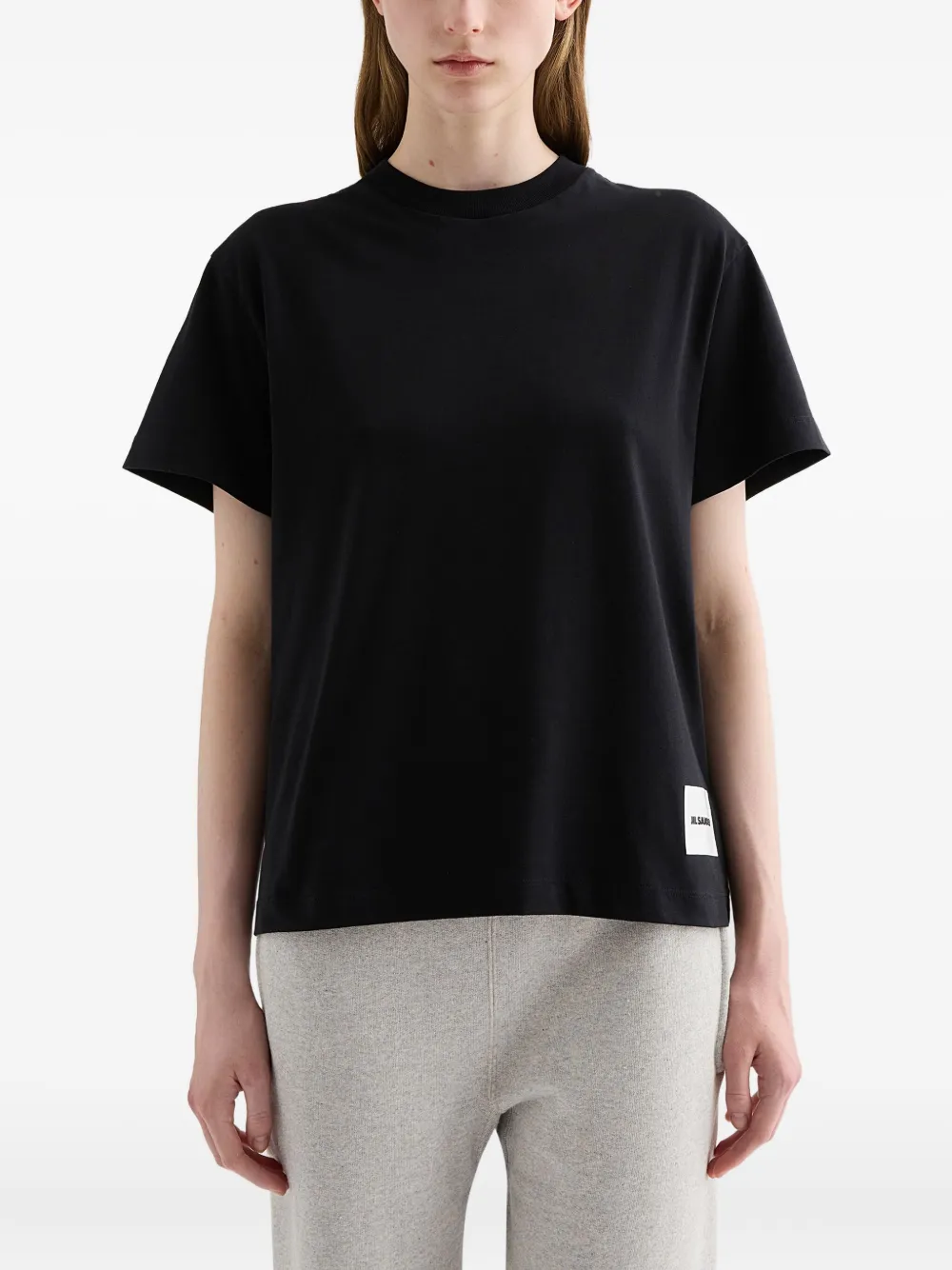 Jil Sander Logo-label Short-sleeve T-shirt (pack Of Three) In Gray