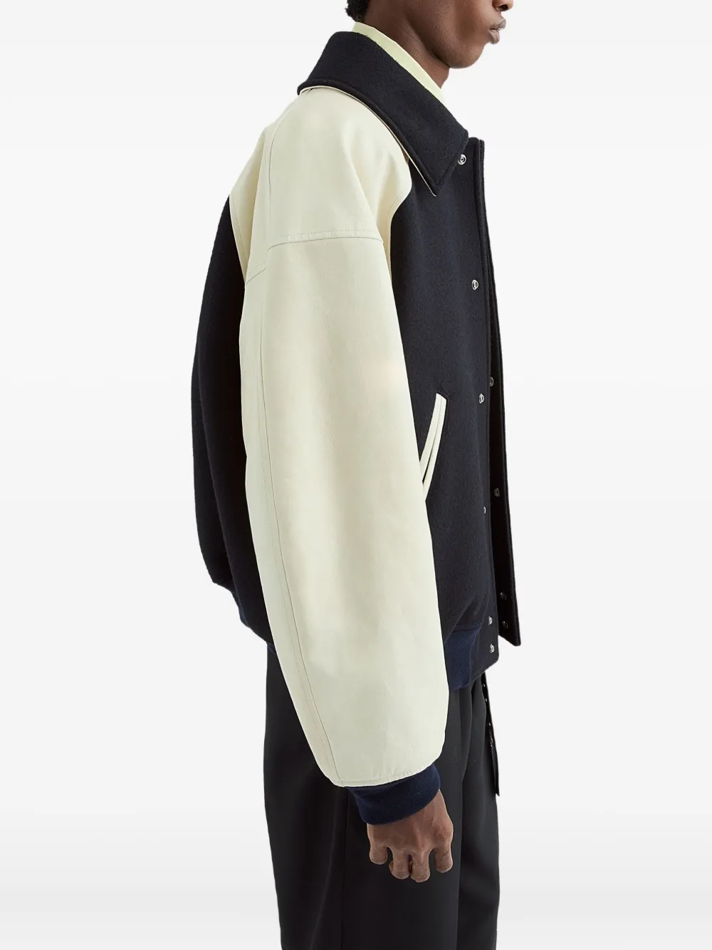 Jil Sander Tweekleurig jack Blauw