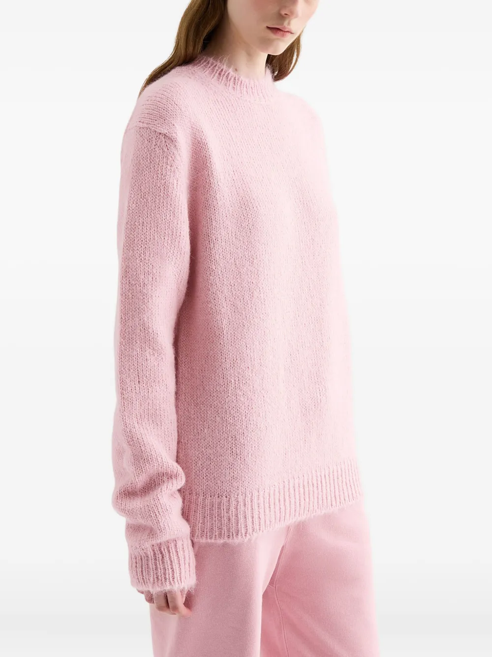 Jil Sander ribbed-cuff alpaca-wool-blend sweater Roze