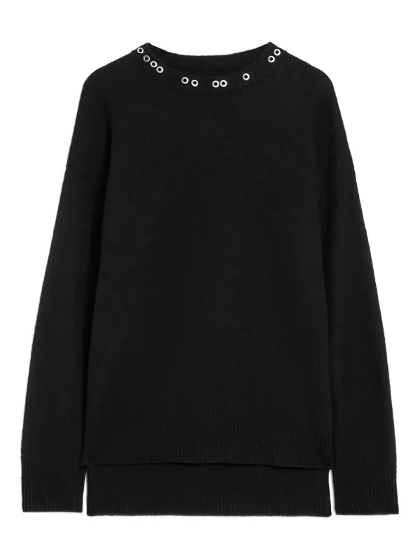 JIL SANDER ブラック ニット Jil Sander アイレットトリム セーター | ブラック | FARFETCH JP