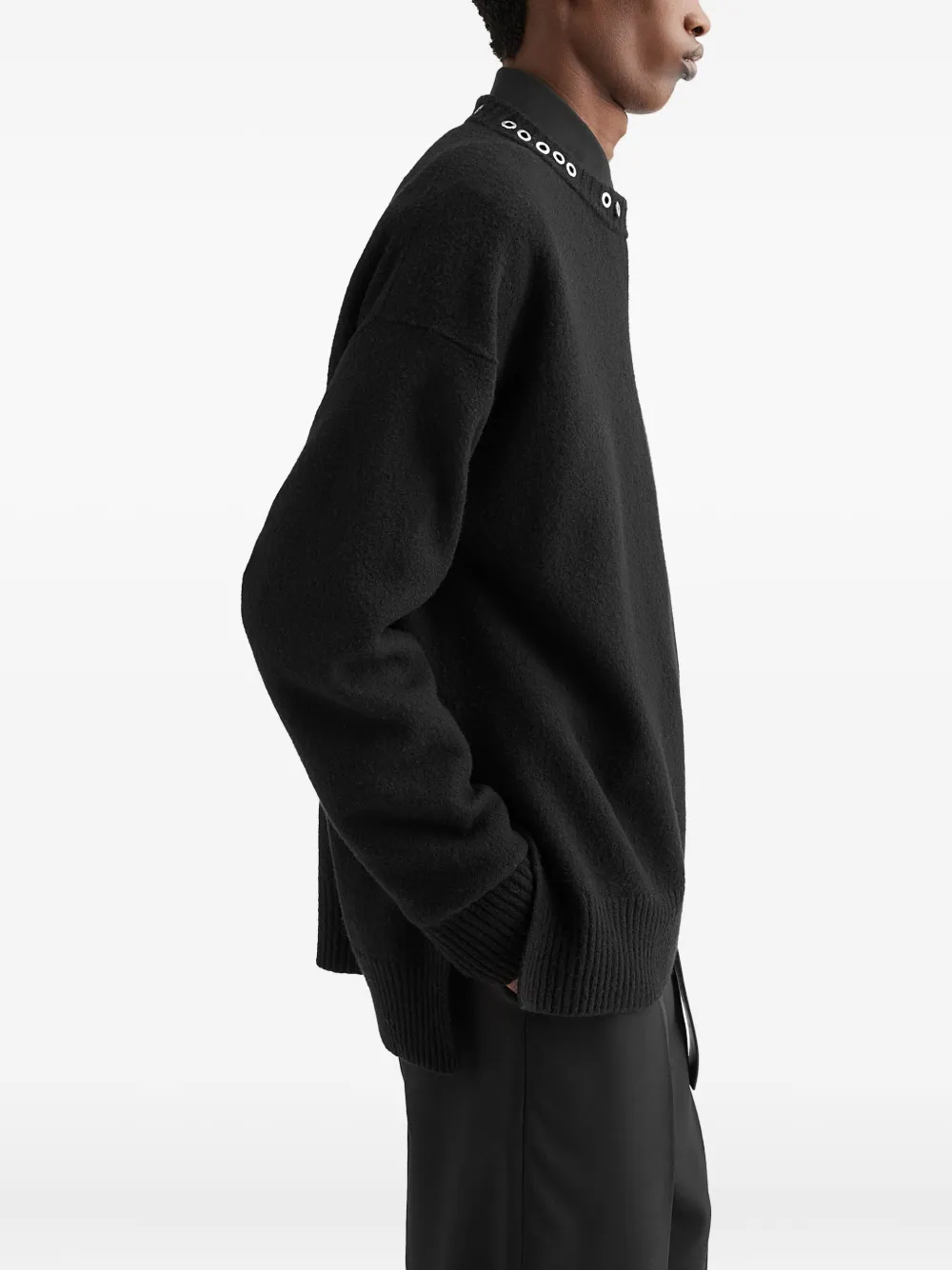 Jil Sander Trui verfraaid met ringlets Zwart