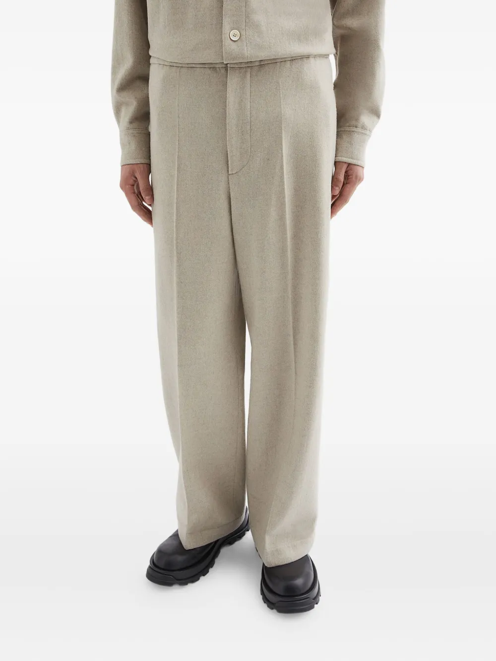 Jil Sander Wollen trainingsbroek Beige