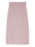Jil Sander wool knitted midi skirt - Pink