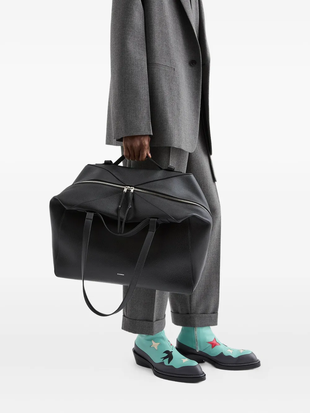 Jil Sander Nelson grote shopper Zwart