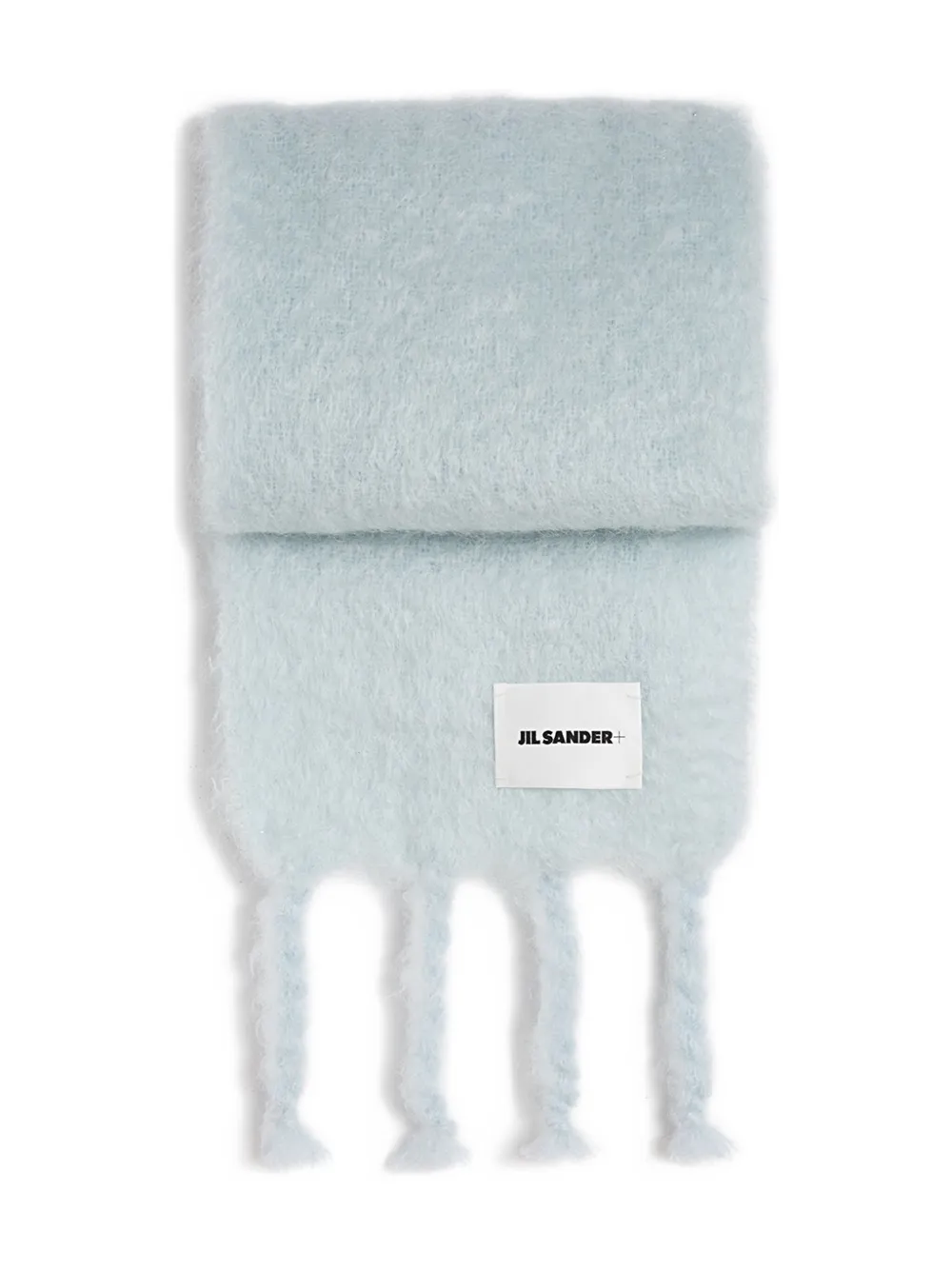 JIL SANDER+ Sjaal met logopatch Blauw