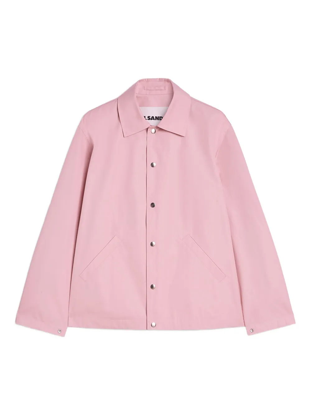 Jil Sander logo -print cotton jacket Roze