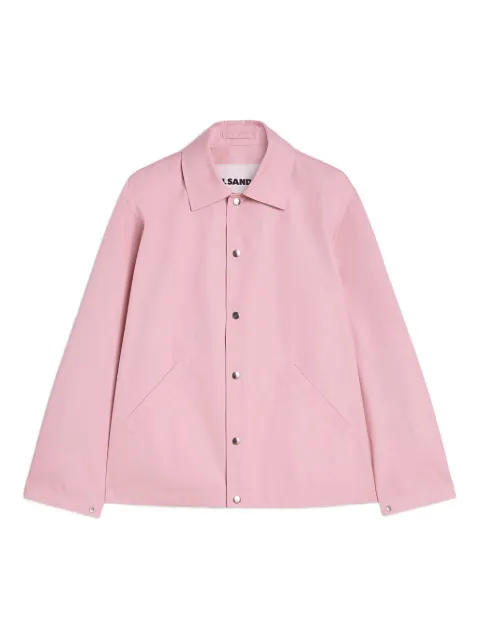 Jil Sander logo -print cotton jacket