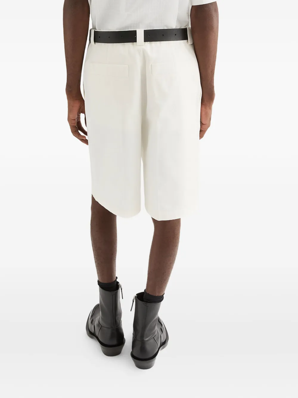 Jil Sander Shorts met ceintuur - Wit