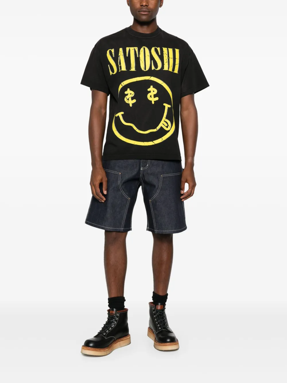 SAINT MXXXXXX denim bermuda shorts - Blauw