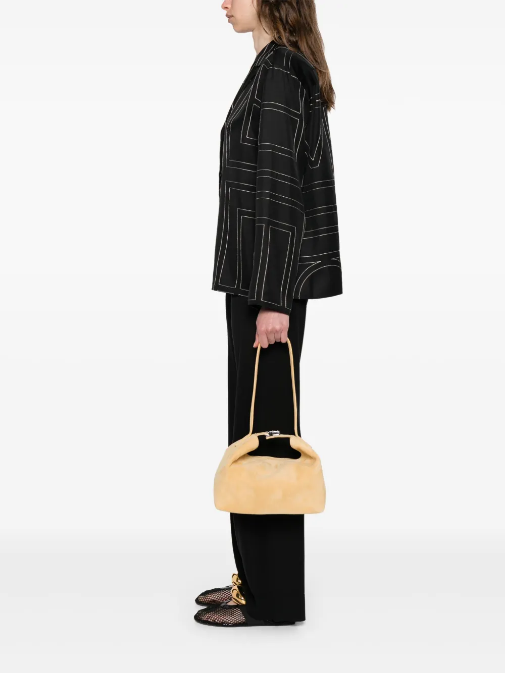 BY FAR leather tote bag - Geel
