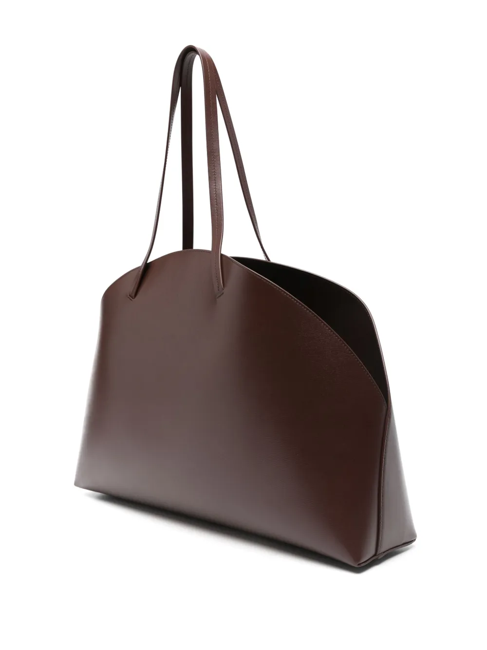 Jil Sander Grote Curve schoudertas Bruin