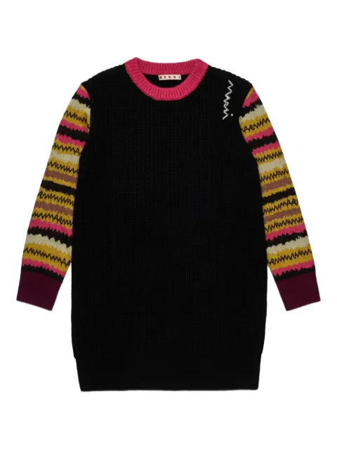Marni Kids logo-embroidered dress 