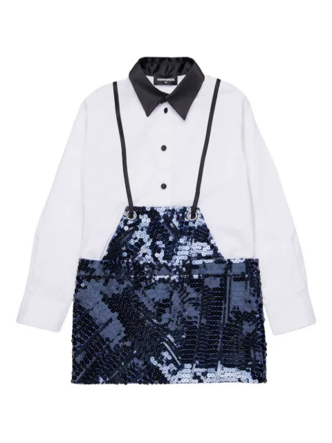 DSQUARED2 KIDS vestido corto con lentejuelas