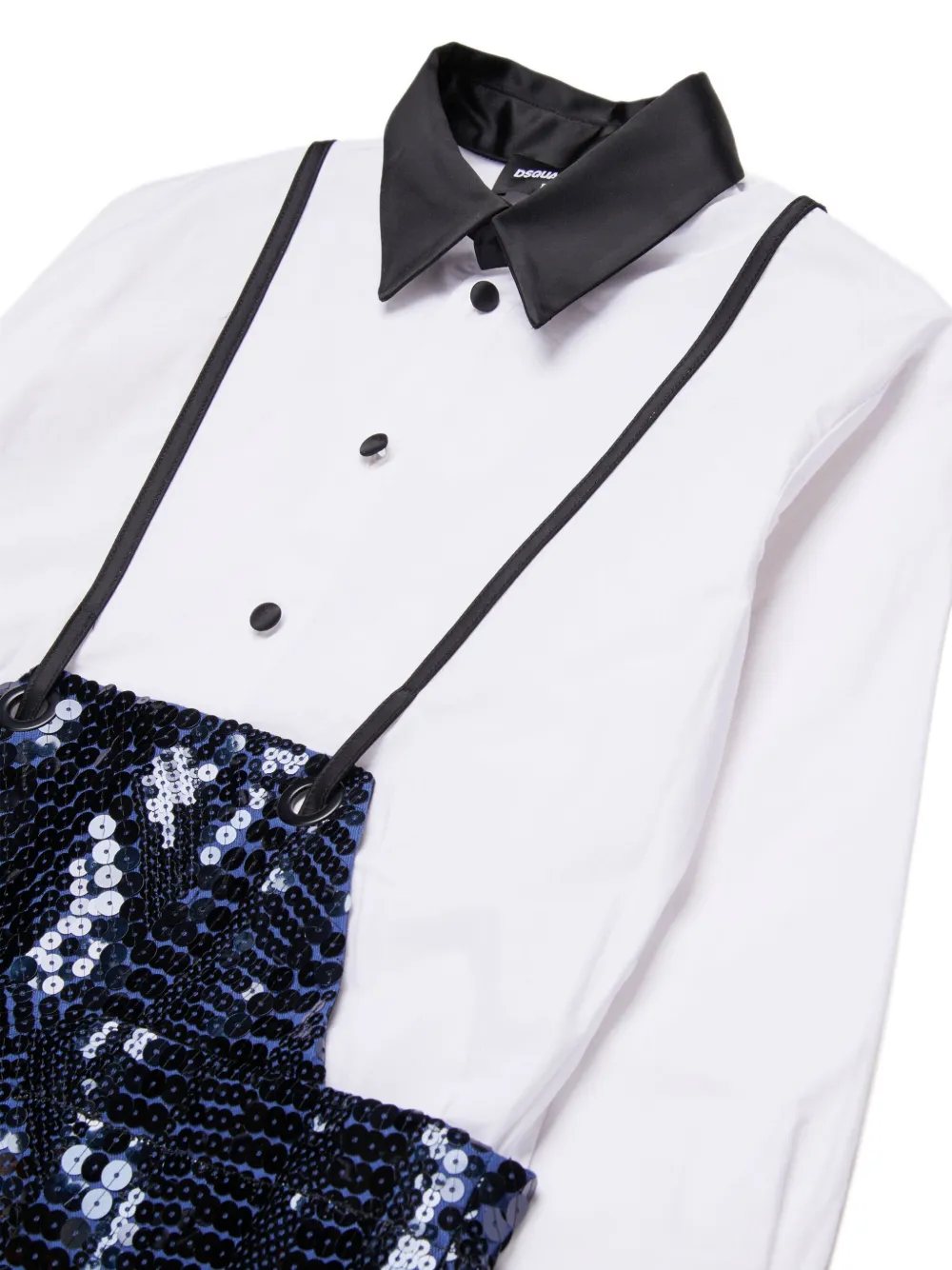 DSQUARED2 KIDS Mini-jurk verfraaid met pailletten Wit