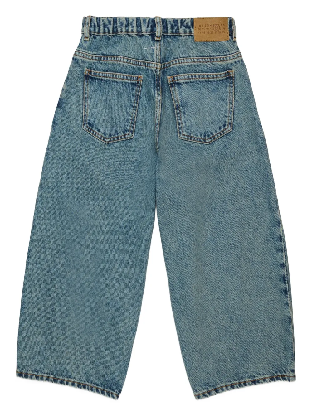 MM6 Maison Margiela Kids Jeans met wijde pijpen Blauw