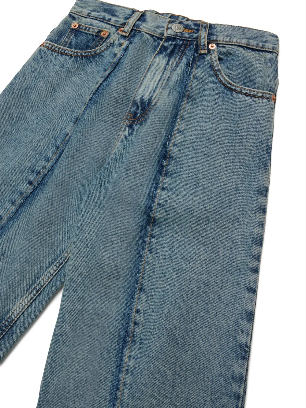 MM6 Maison Margiela Kids Jeans met wijde pijpen Blauw
