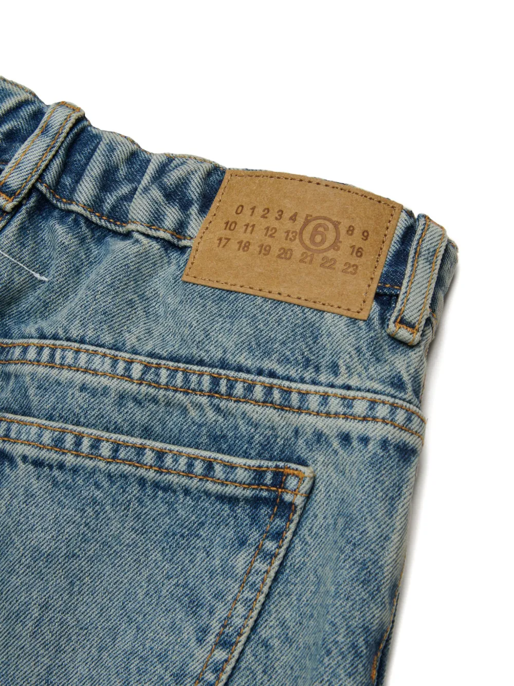 MM6 Maison Margiela Kids Jeans met wijde pijpen Blauw