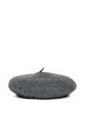 Marni Kids logo-embroidered beret - Grey