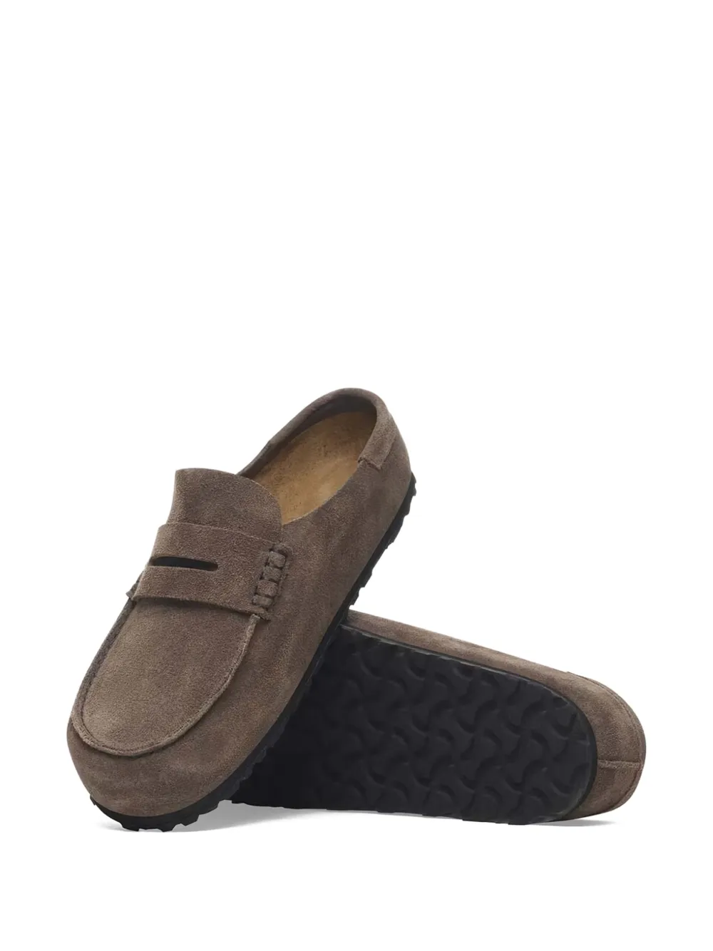 Birkenstock Naples suede slip-on loafers Brown